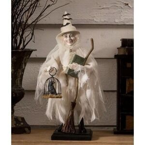 Bethany Lowe Halloween Ghostly Witch White Witch Figurine TD3144 16" NEW